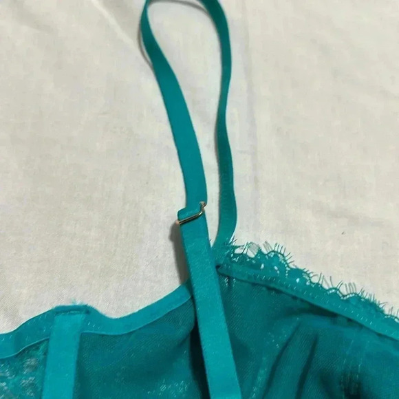 INC International Concepts Intimates Solid Lace Bustier Lingerie - Green - XXL - Picture 4 of 7